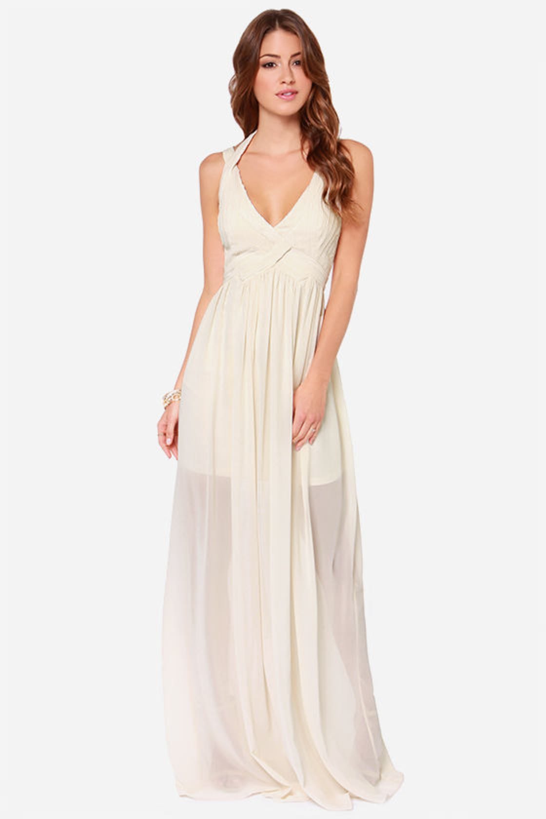 Cream Maxi Dress - Pleated Maxi Dress - Cream Dress - $77.00 - Lulus