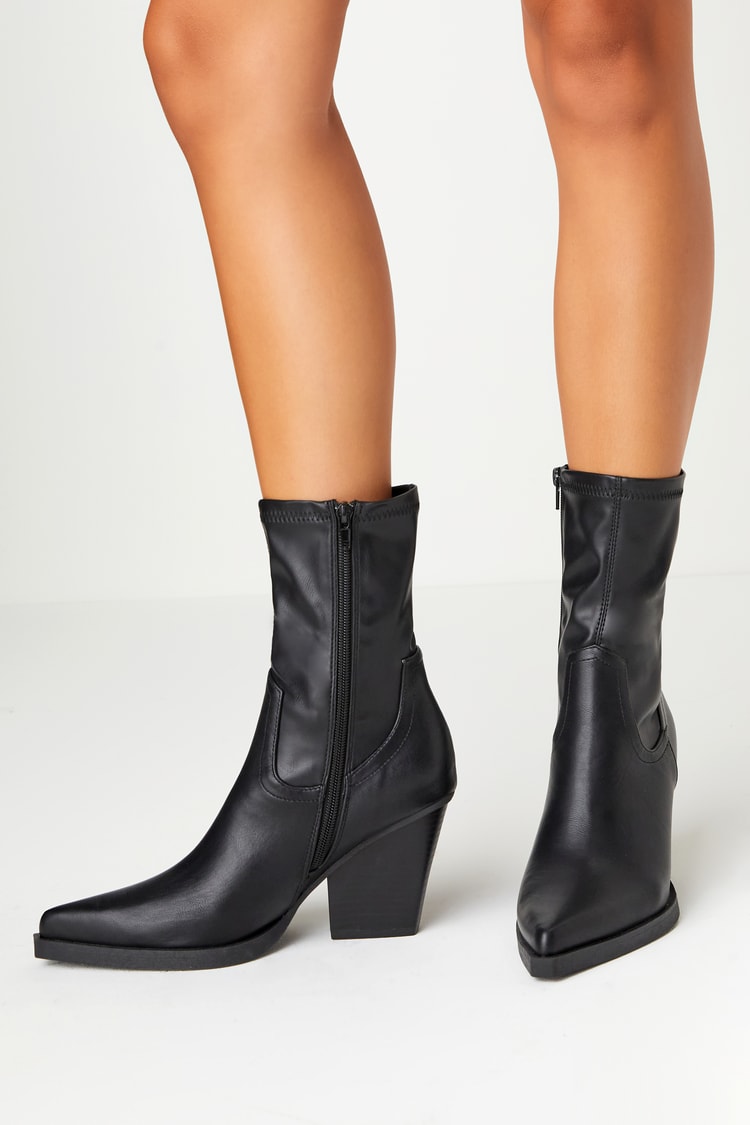 mid shaft leather boots