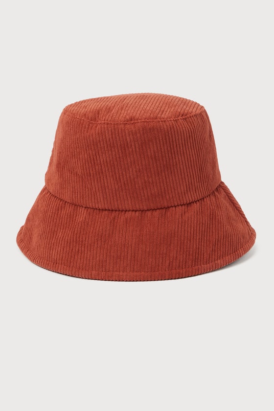 Shiraleah Julie - Rust Corduroy Bucket Hat - Bucket Hat - Lulus