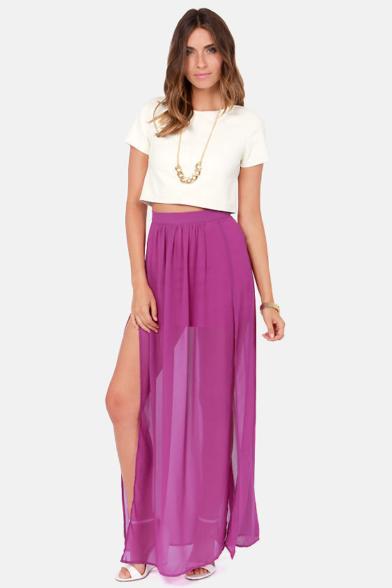 violet maxi skirt