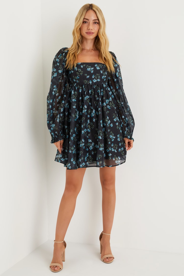 moon river black dress Little Miss Black Babydoll Dress