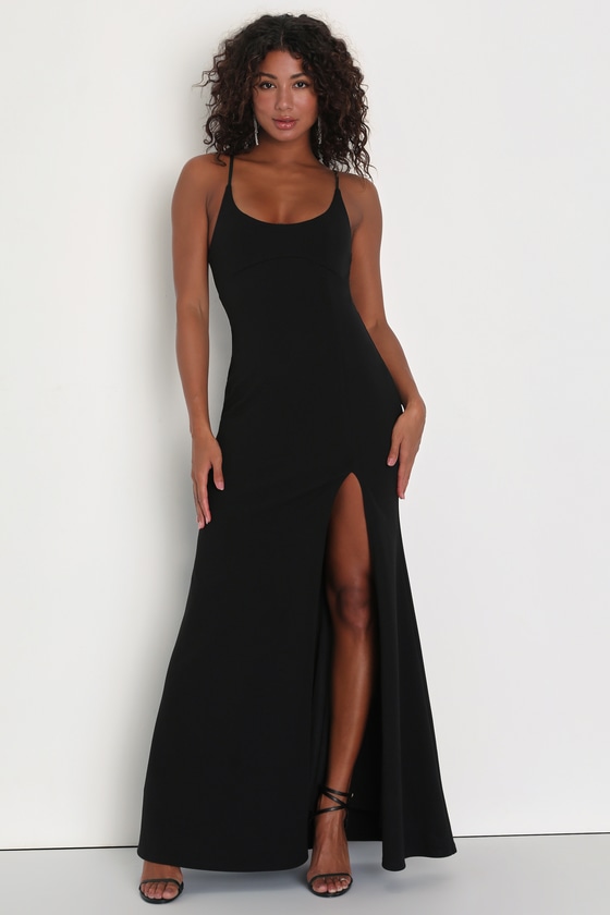 Sexy Black Dress - Under-Bust Seam Dress - Mermaid Maxi Dress - Lulus