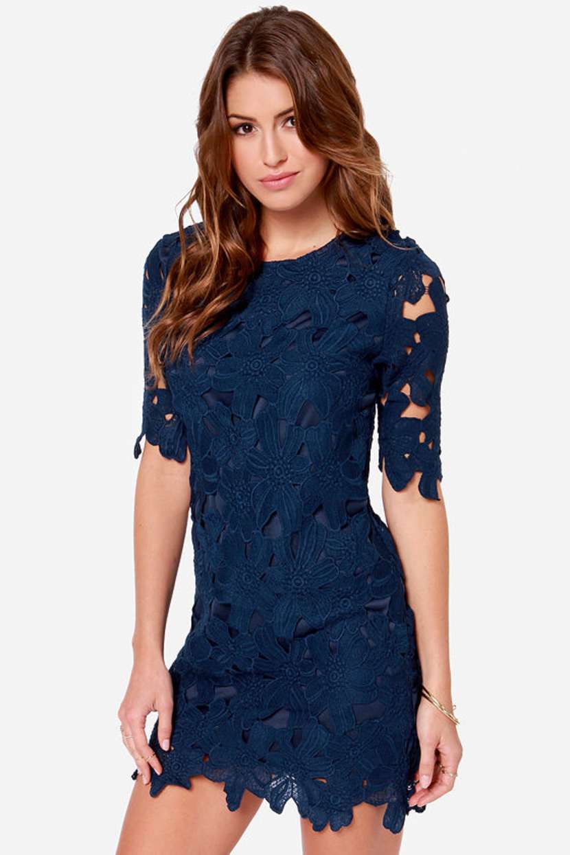 white midi lace dress with sleeves Hattie Dress in White Lace 4X main image 0