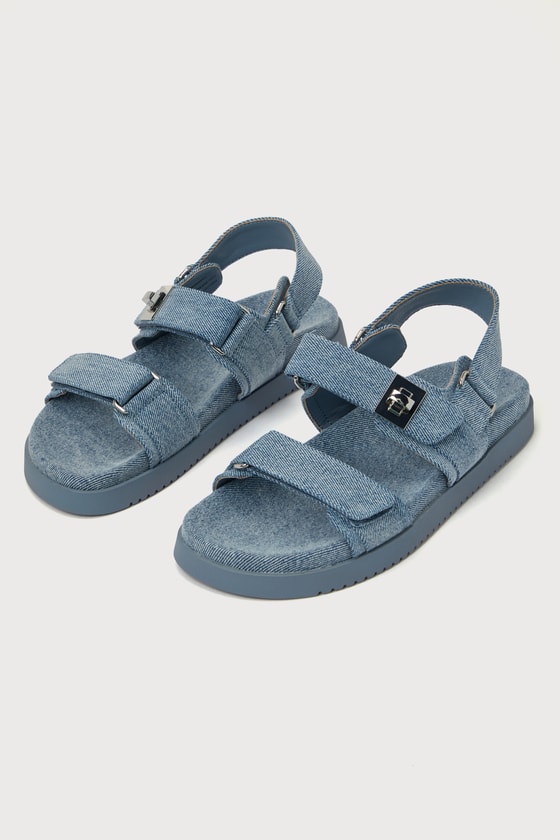 Mona Denim Buckle Sandals 3