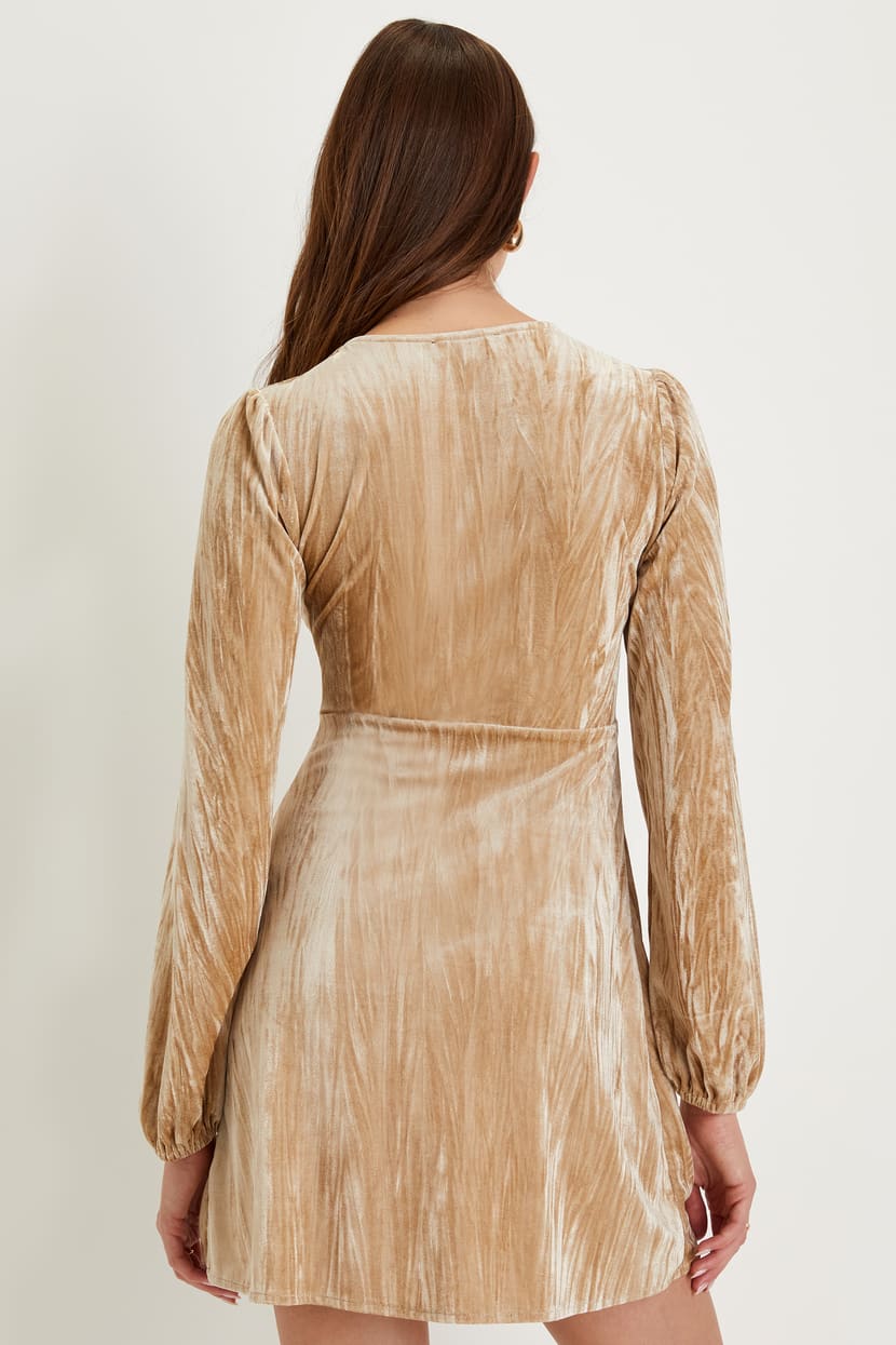 Champagne Crushed Velvet Dress - Keyhole Dress - Button-Up Dress - Lulus Champagne Crushed Velvet Dress - Keyhole Dress - Button-Up Dress - Lulus
