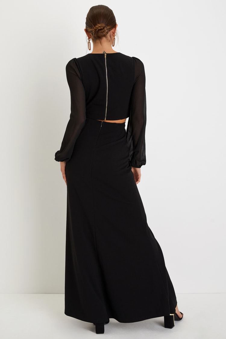 Black Maxi Dress - Cutout Maxi Dress - Black Long Sleeve Dress - Lulus Black Maxi Dress - Cutout Maxi Dress - Black Long Sleeve Dress - Lulus