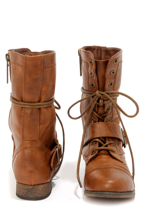 girls tan combat boots