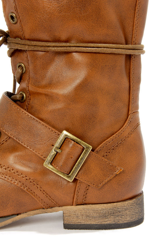cute tan combat boots