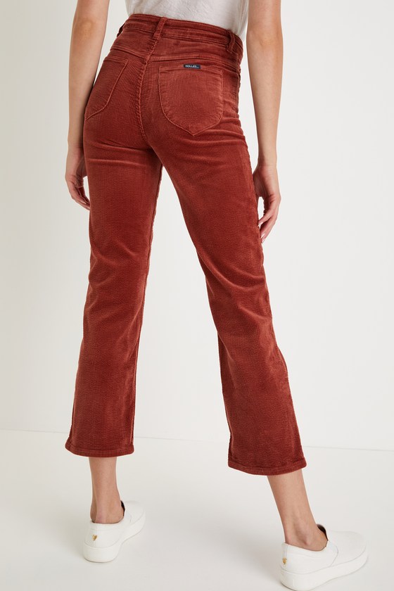 Rolla's Original Straight - Red Corduroy Pants - High-Rise