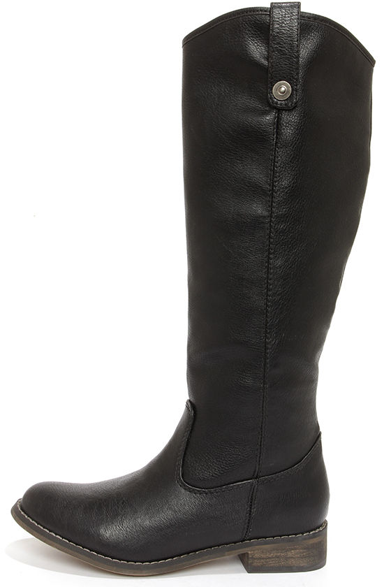 black riding boot