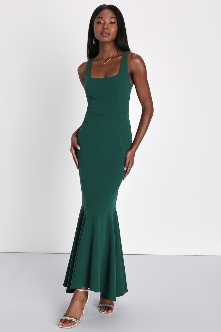 slim fit dress slacks Velvi - Size 4, Yvette Corset Gown - Emerald - Final Sale main image 0