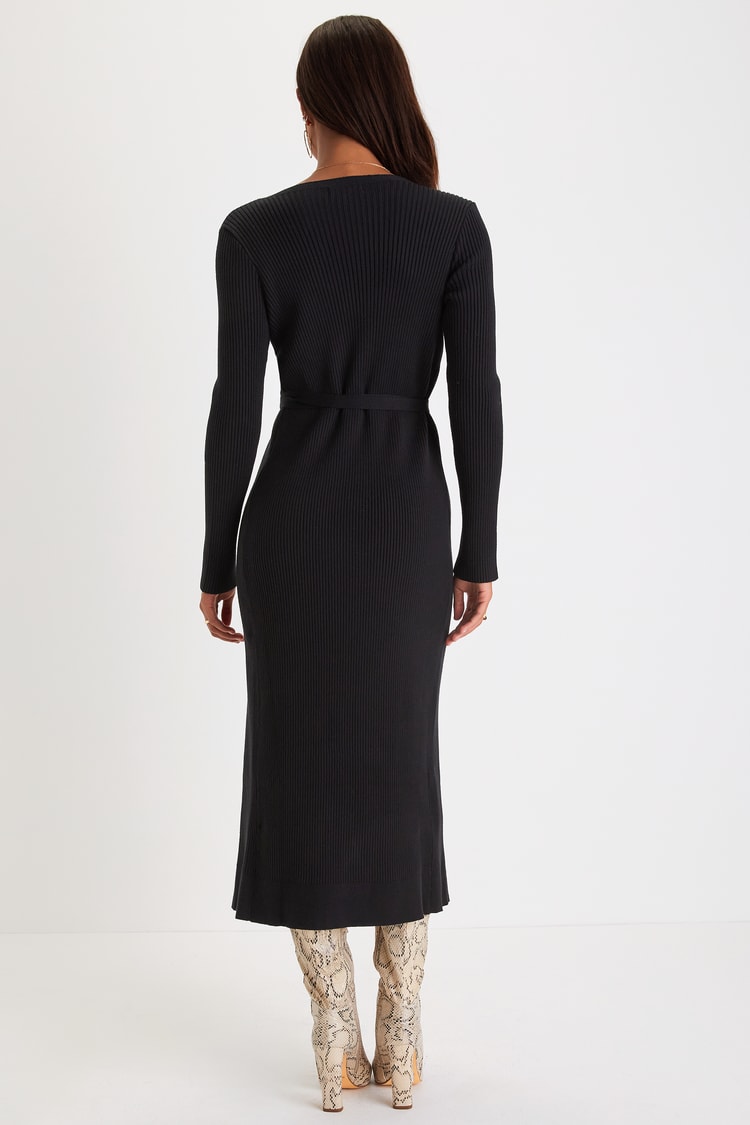 knee length dresses for ladies Petal and Pup Women's Nova Wrap Knit Midi Dress