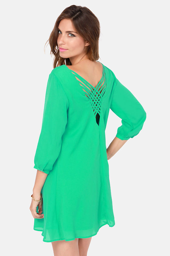 Cute Sea Green Dress Shift Dress 45.00 Lulus