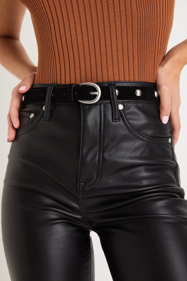 Black Soft high waist belt