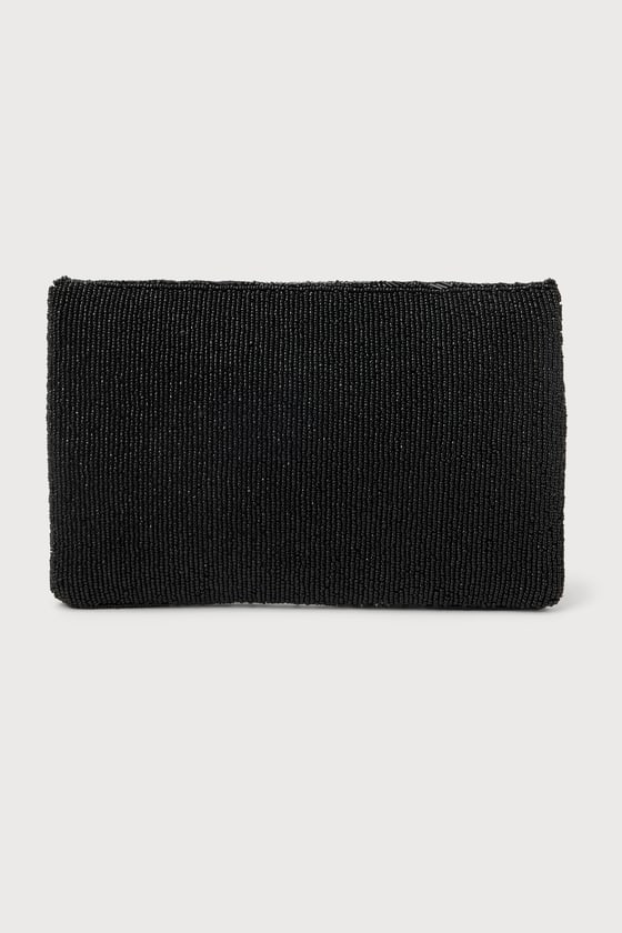 Chic Option Black Beaded Clutch - thumbnail 5
