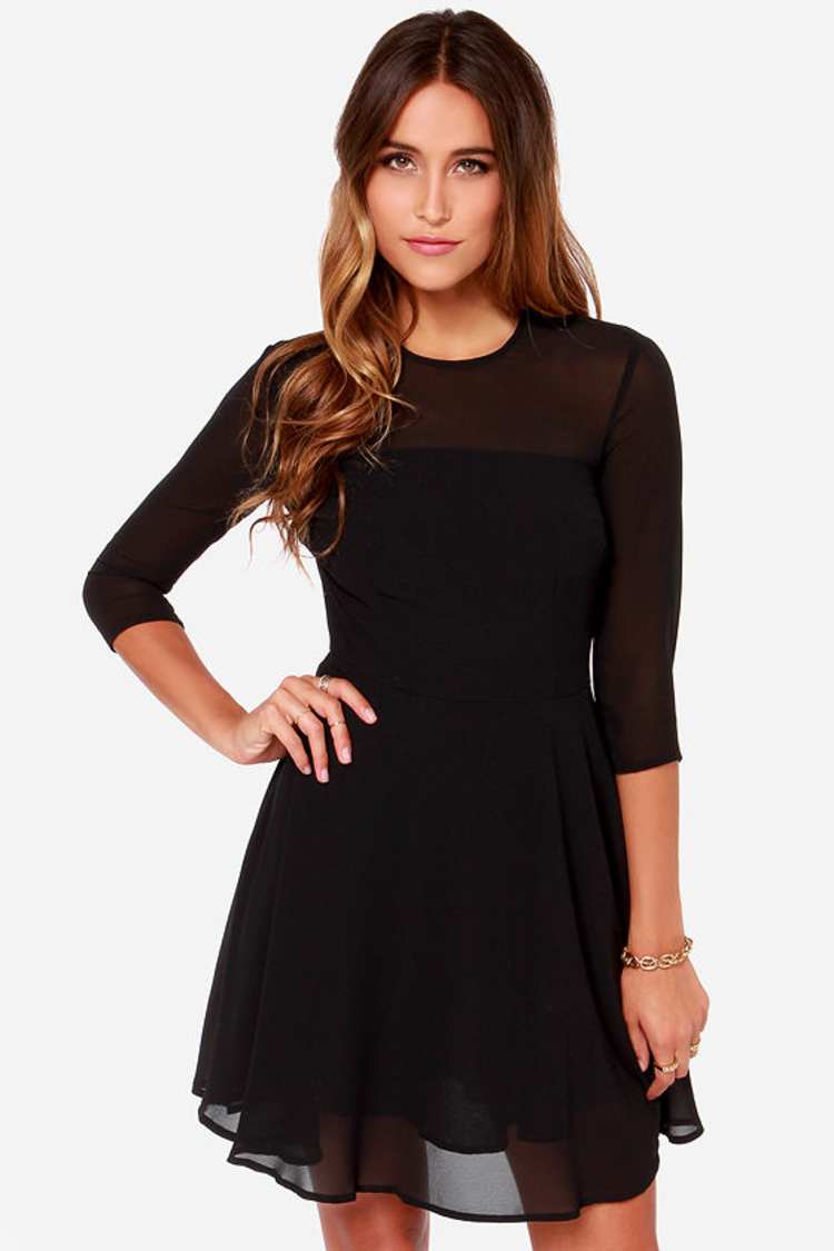 BB Dakota Shaelei Dress - LBD - Black Dress - Sheer Dress - $83.00