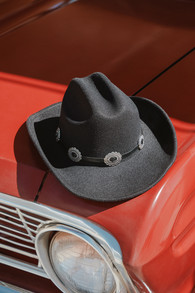 Wild West Wonder Black Conch Cowboy Hat