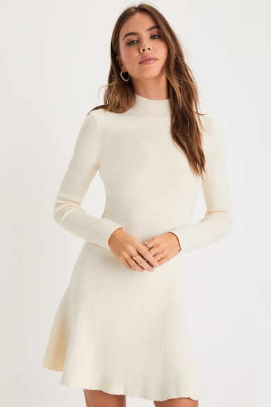 princess polly baby blue dress Cute White Sweater Dresses for Women
