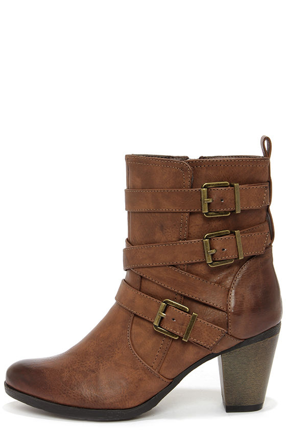 dark brown high heeled boots