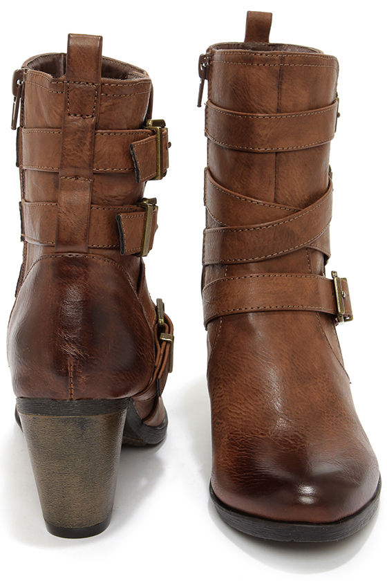 Cute Brown Boots - Vegan Leather Boots - High Heel Boots - $60.00 - Lulus