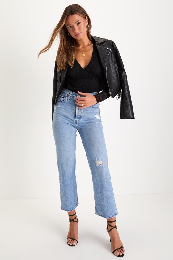 Adorable Embrace Black Lace Long Sleeve Bodysuit - thumbnail 2
