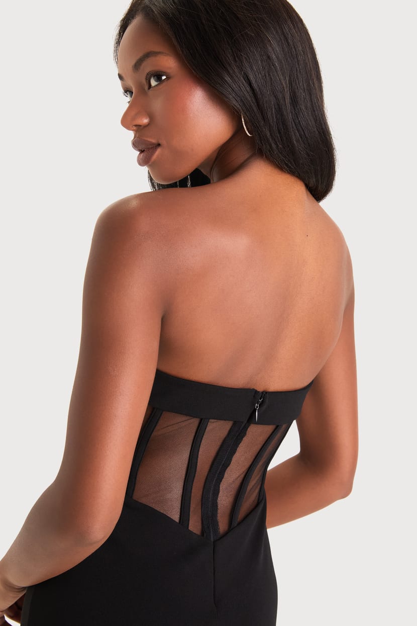 fitted corset bustier dress Lace Bustier Mini Dress main image 1