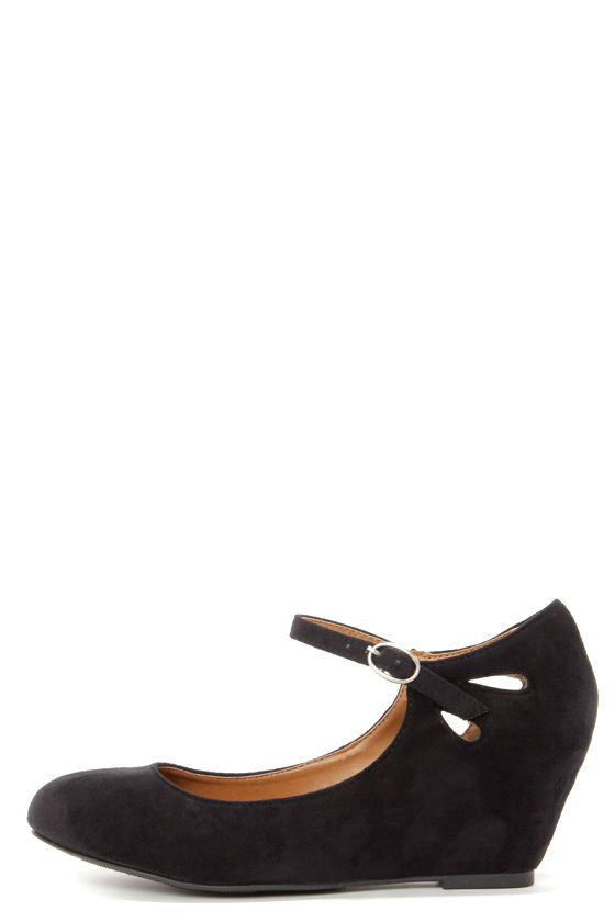 cute black wedge shoes