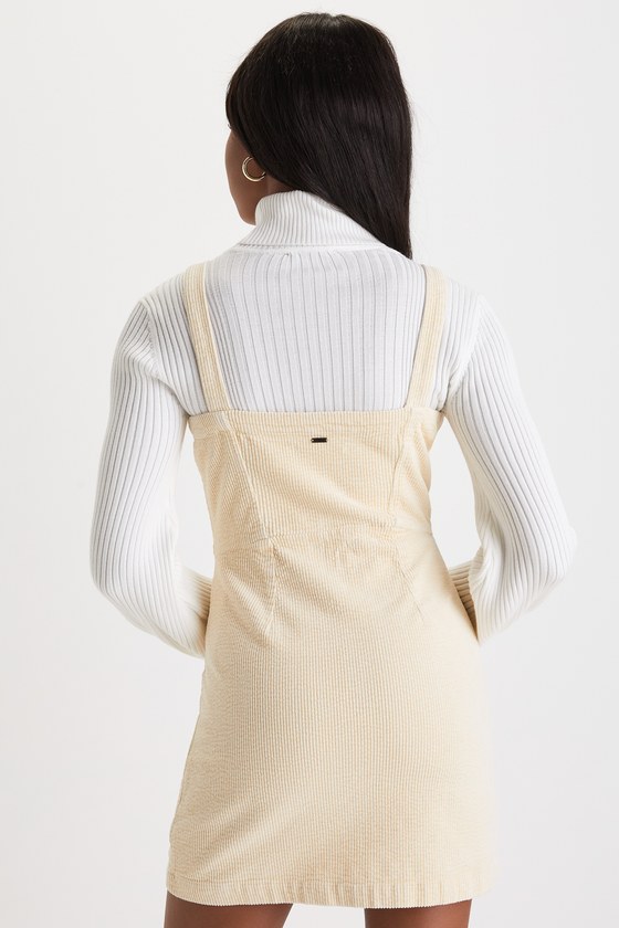 O'Neill Brooklin Dress - Cream Corduroy Dress - Button-Up