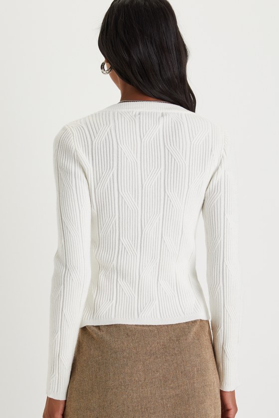 Blossom Wool Cashmere Knit Scoop Neck Sweater Size S
