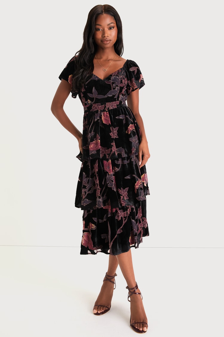 Black Floral Dress