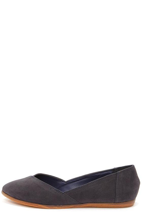 dark navy blue flats