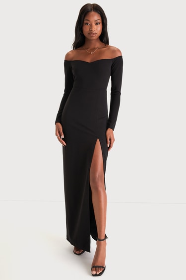 2024 winter formal dresses Sexy Navy Slim Long Evening Dress with One Shoulder Size 20W / Navy main image 1