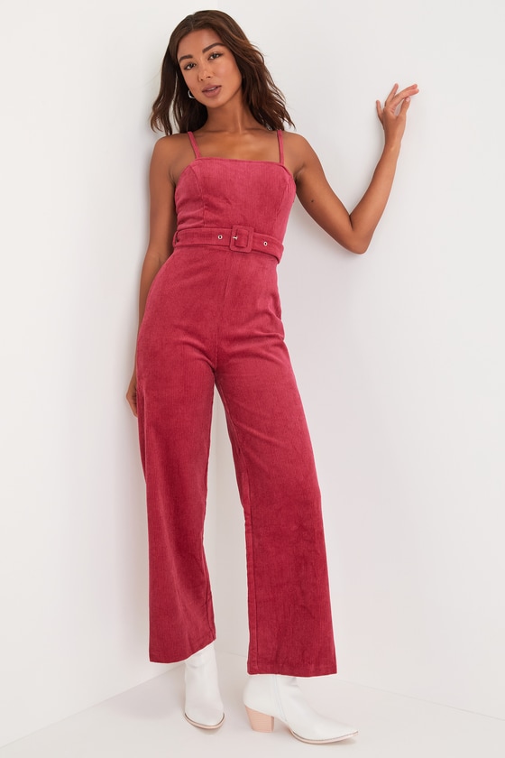 Twisted Jumpsuit- Rouge Pink – Starin