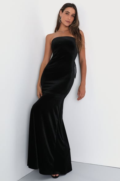 knee length dresses for ladies A-line Straps Velvet Bridesmaid Dresses with Slit