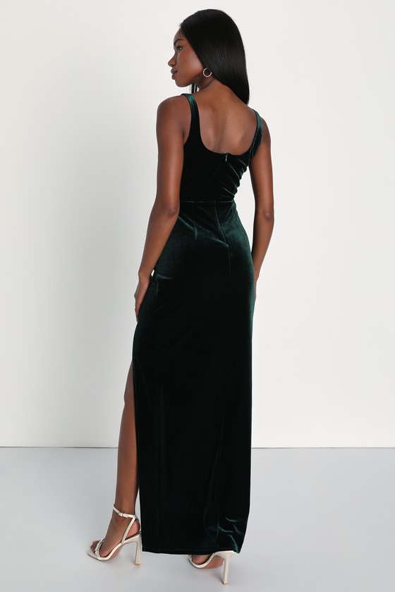 Velvet Maxi Dress Green main image 0