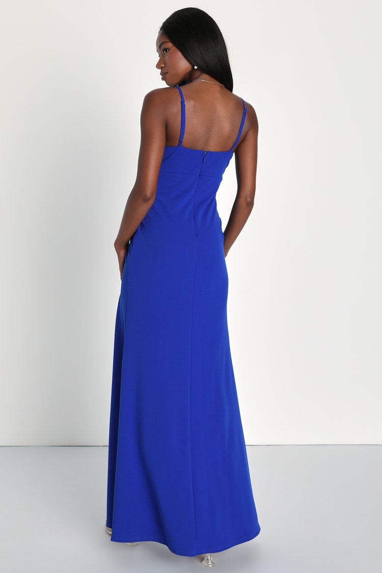 Royal Blue Dress - Under-Bust Seam Dress - Mermaid Maxi Dress - Lulus