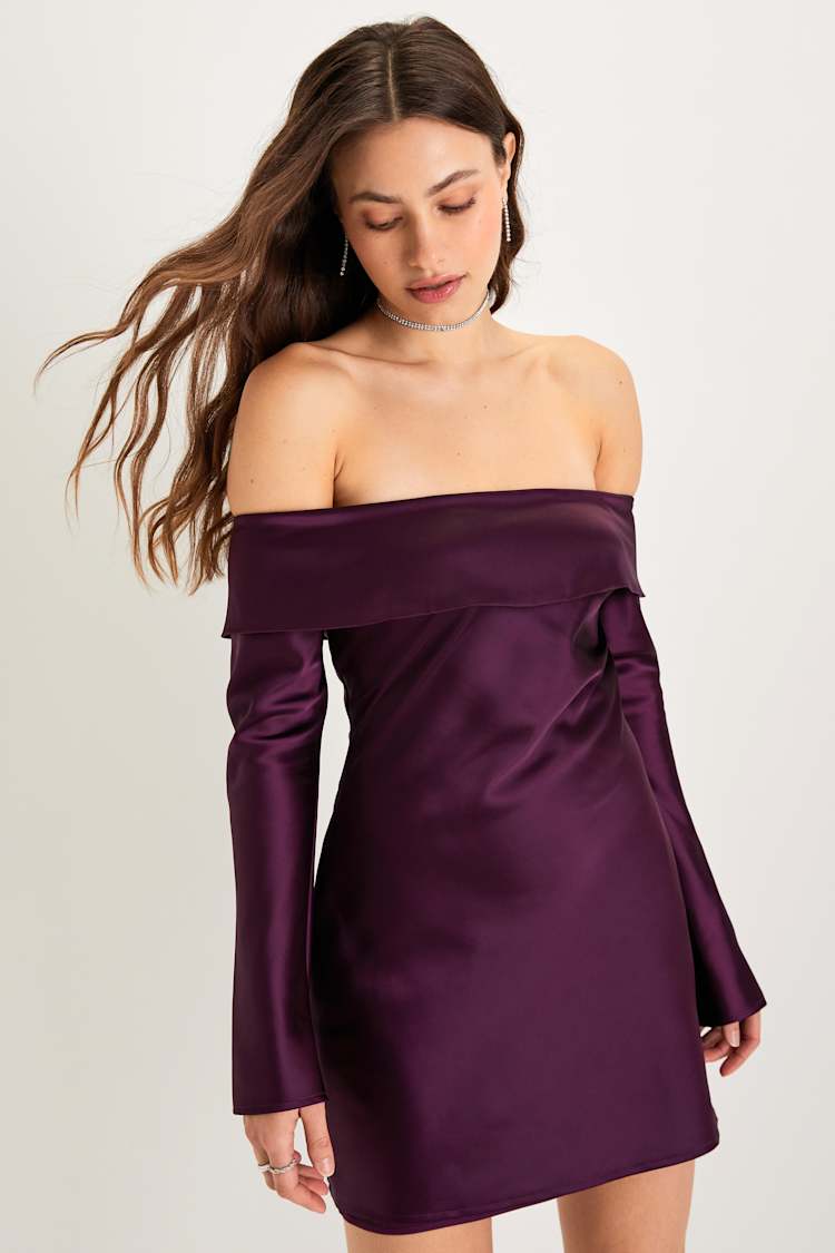 strapless open back dress Upon The Moon Strapless Maxi Dress Purple main image 0