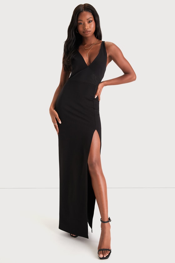 Sheer Allure Black Mesh Cutout Sleeveless Maxi Dress 4