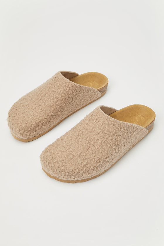Seychelles New Routine Taupe Shearling Mules