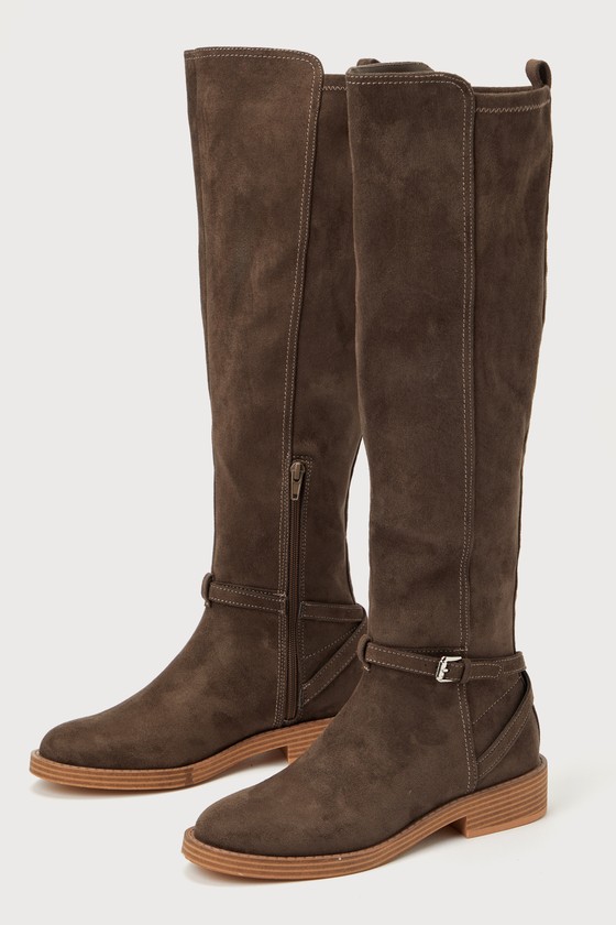 DV by Dolce Vita Phanta - Mushroom Brown Boots - Knee-High Boots - Lulus
