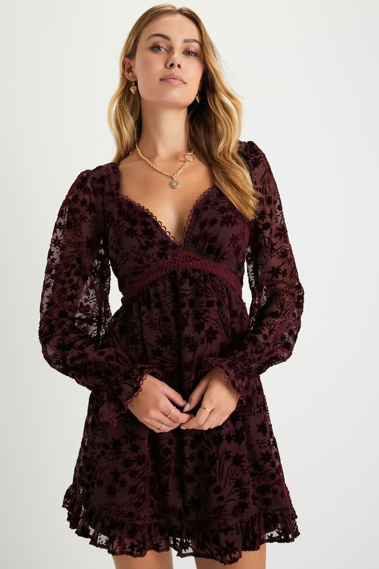 chinese dress ladies Widow Sheer Lace Babydoll Dress main image 1