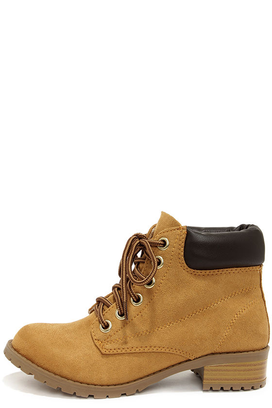 Soda Equity Tan Suede Work Boots