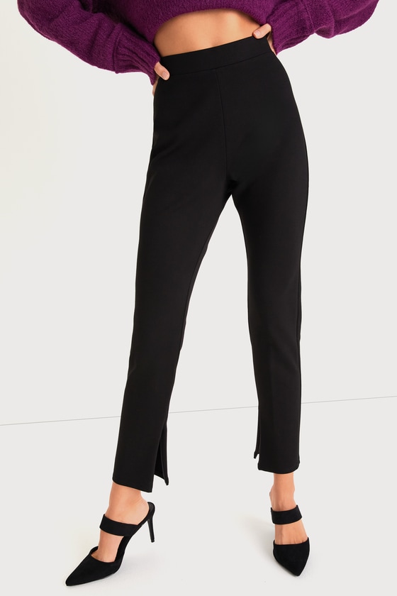 Black Belted Zip Leggings main image 1