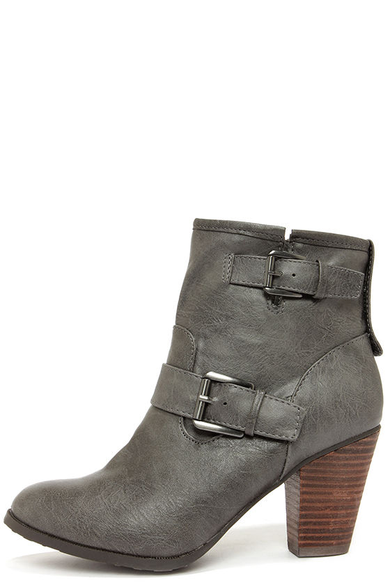 Cute Grey Booties - High Heel Booties - $43.00 - Lulus