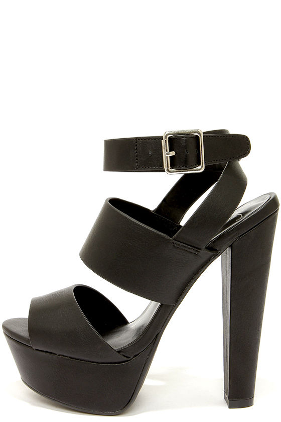 cute black platform sandals