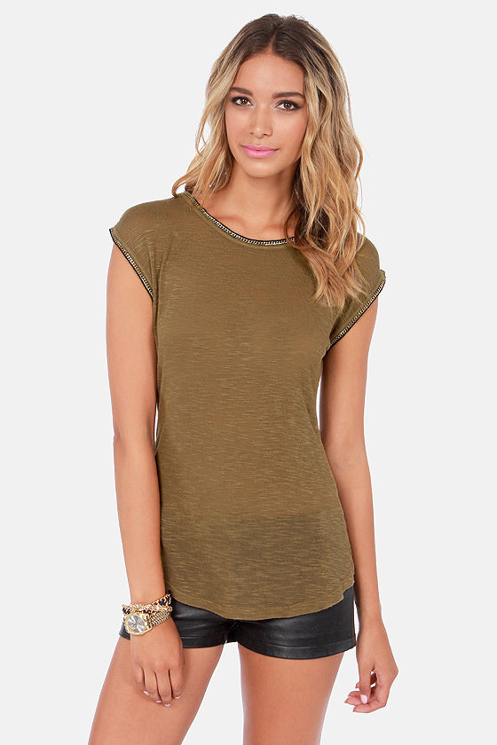 Black Swan Shine Top - Olive Top - Sleeveless Top - $45.00 - Lulus