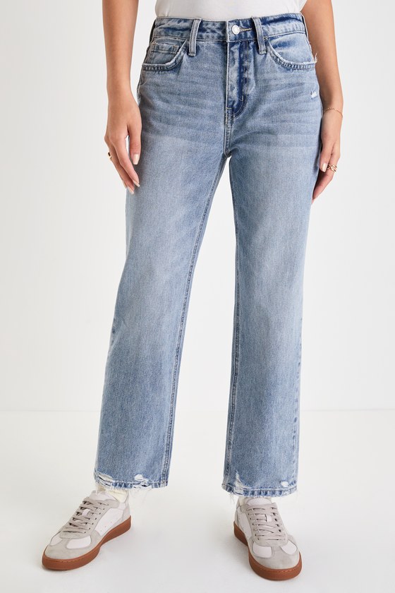 Vervet High Rise Cropped Straight
