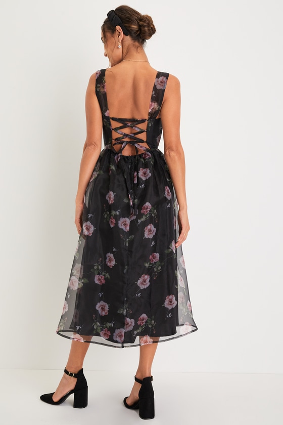 Chloé White Lace-Up Midi Dress Chloe