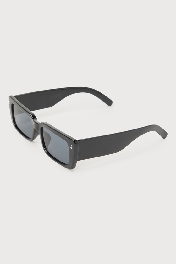Icon Ready Black Rectangular Sunglasses - thumbnail 3