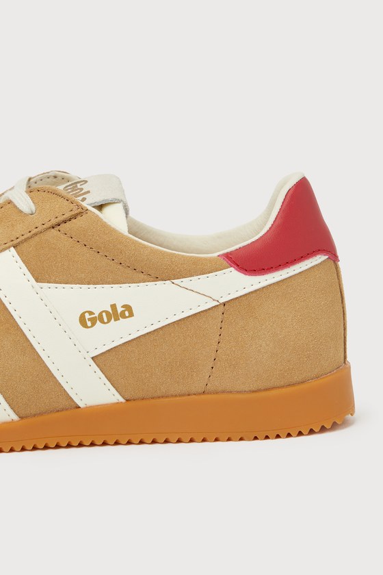 Elan Caramel Color Block Suede Leather Sneakers - thumbnail 5